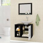 Kit Banheiro Gabinete Suspenso 60cm Com Cuba E Espelho Baden