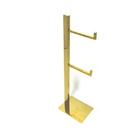 Kit Banheiro Inox Dourado Lixeira 5l E Porta Papel Higiênico