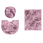 Kit Banheiro Jogo 3 Peças Rosa Shaggy Peludo Premium B