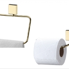 Kit Banheiro Lavabo 2 Peças Dourado Future Tolha Rosto Papele
