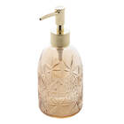 Kit Banheiro Lavabo 3 Peças Vidro Ambar Bico Dourado 4623