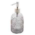 Kit Banheiro Lavabo 3 Peças Vidro Cinza Fume Bico Prata 4624