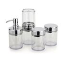 Kit Banheiro Lavabo Acquaset Incolor 4 peças Forma