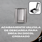 Kit Banheiro Lavabo Cromado + Torneira + Vávula Click + Ducha