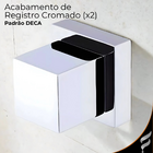 Kit Banheiro Lavabo Cromado Torneira + Vávula Click + Ducha H