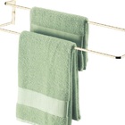 Kit Banheiro Lavabo Dourado 04 Peças Future Porta Toalha Dupl