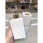 Kit Banheiro Lavabo Pia Decorado Moderno Organizador 2 Peças