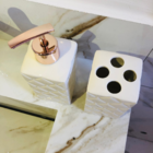 Kit Banheiro Lavabo Pia Decorado Moderno Organizador 2 Peças