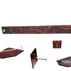 Kit Banheiro Luxo Canto 5 Peças Amã Carrara Vermelho