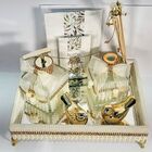 Kit Banheiro Luxo Lavabo 7 Peças Aromatizador Capim Selvagem