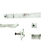 Kit Banheiro Luxo Reto 5 Peças Jerusalém Carrara Branco