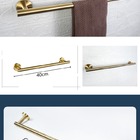 Kit Banheiro Moderno Dourado Escovado 3 Peças