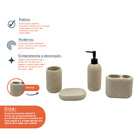 Kit Banheiro Porta Escova Dente E Saboneteira 4 Pçs - Oikos U