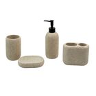 Kit Banheiro Porta Escova Dente E Saboneteira 4 Pçs - Oikos U