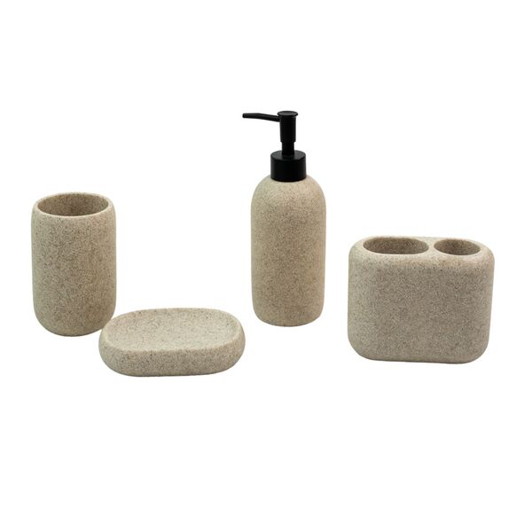 Kit Banheiro Porta Escova Dente E Saboneteira 4 Pçs - Oikos U