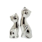 Kit Banheiro Porta Sabonete Líquido Bambu E Enfeite Casal Gat