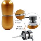 Kit Banheiro Porta Sabonete Líquido Escova Saboneteira - Dour