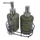 Kit Banheiro Porta Sabonete, Spray Aromatizador E Suporte