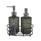 Kit Banheiro Porta Sabonete, Spray Aromatizador E Suporte