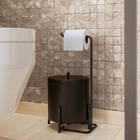 Kit Banheiro Porta Toalha Duplo Lixeira Suporte Papel Higiêni