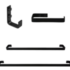 Kit Banheiro Preto Acessorios Lavabo 4 Peças Aço