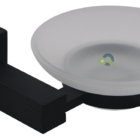 Kit banheiro Preto lavabo inox Preto fosco 6 peças Black aces