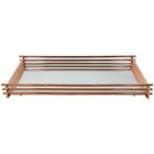 Kit Banheiro Rosé Gold Bandeja 15x25cm Porta Escova Sabonete