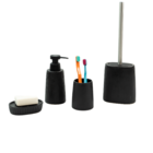 Kit Banheiro Saboneteira E Escova Sanitária 4 Pçs - Oikos Uni