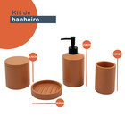 Kit Banheiro Saboneteira E Porta Objetos 4 Pçs - Oikos Unica U