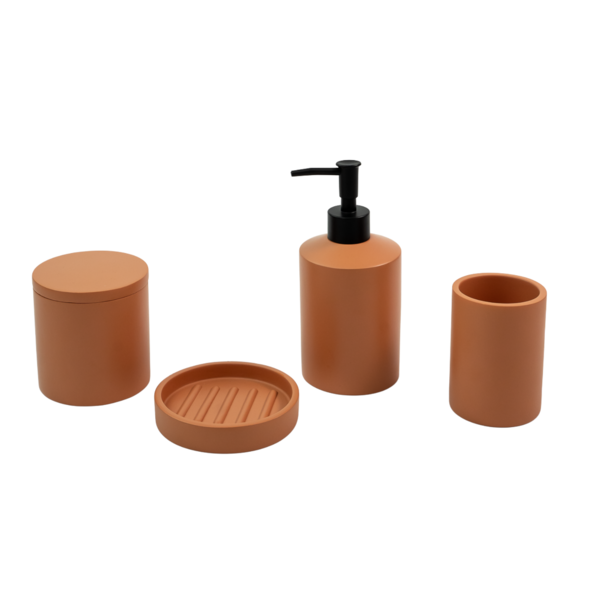 Kit Banheiro Saboneteira E Porta Objetos 4 Pçs - Oikos Unica U