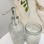 Kit Banheiro Vidro Bolinha Transparente Dolce Home 3pçs