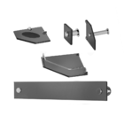 Kit Banheiro Vidro Luxo Canto 5 Peças - Grafite