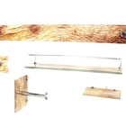 Kit Banheiro Vidro Luxo Reto 5 Peças Madeira Rústica