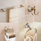 Kit Banheiro Vintage Retrô Bronze C/ Porcelana Lindíssimo