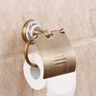 Kit Banheiro Vintage Retrô Bronze C/ Porcelana Lindíssimo