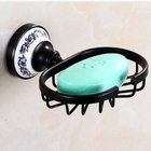 Kit Banheiro Vintage Retrô Preto C/ Porcelana Lindíssimo 4p