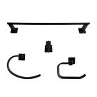 Kit Banho 4 Peças Espaçokb Sofia Preto