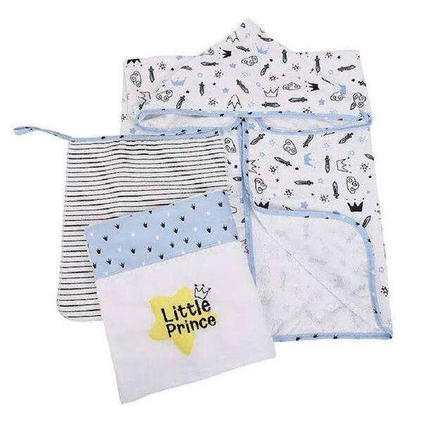 Kit Banho De Bebe 3 Peças Reininho Encantado  Azul