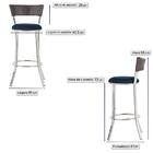 Kit Banqueta Bistro Para Bar, Cozinha, Balcão Em Alumínio E F