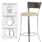 Kit Banqueta Bistro Para Bar, Cozinha, Balcão Em Alumínio E F