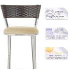 Kit Banqueta Bistro Para Bar, Cozinha, Balcão Em Alumínio E F