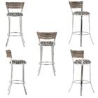 Kit Banqueta Bistro Para Bar, Cozinha, Balcão Em Alumínio E F