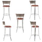 Kit Banqueta Bistro Para Bar, Cozinha, Balcão Em Alumínio E F