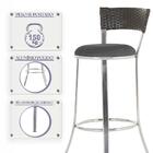 Kit Banqueta Bistro Para Bar, Cozinha, Balcão Em Alumínio E F