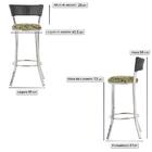 Kit Banqueta Bistro Para Bar, Cozinha, Balcão Em Alumínio E F