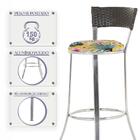 Kit Banqueta Bistro Para Bar, Cozinha, Balcão Em Alumínio E F