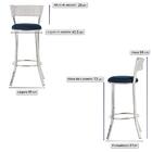 Kit Banqueta Bistro Para Bar, Cozinha, Balcão Em Alumínio E F