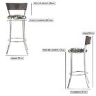 Kit Banqueta Bistro Para Bar, Cozinha, Balcão Em Alumínio E F