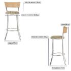 Kit Banqueta Bistro Para Bar, Cozinha, Balcão Em Alumínio E F