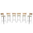 Kit Banqueta Bistro Para Bar, Cozinha, Balcão Em Alumínio E F